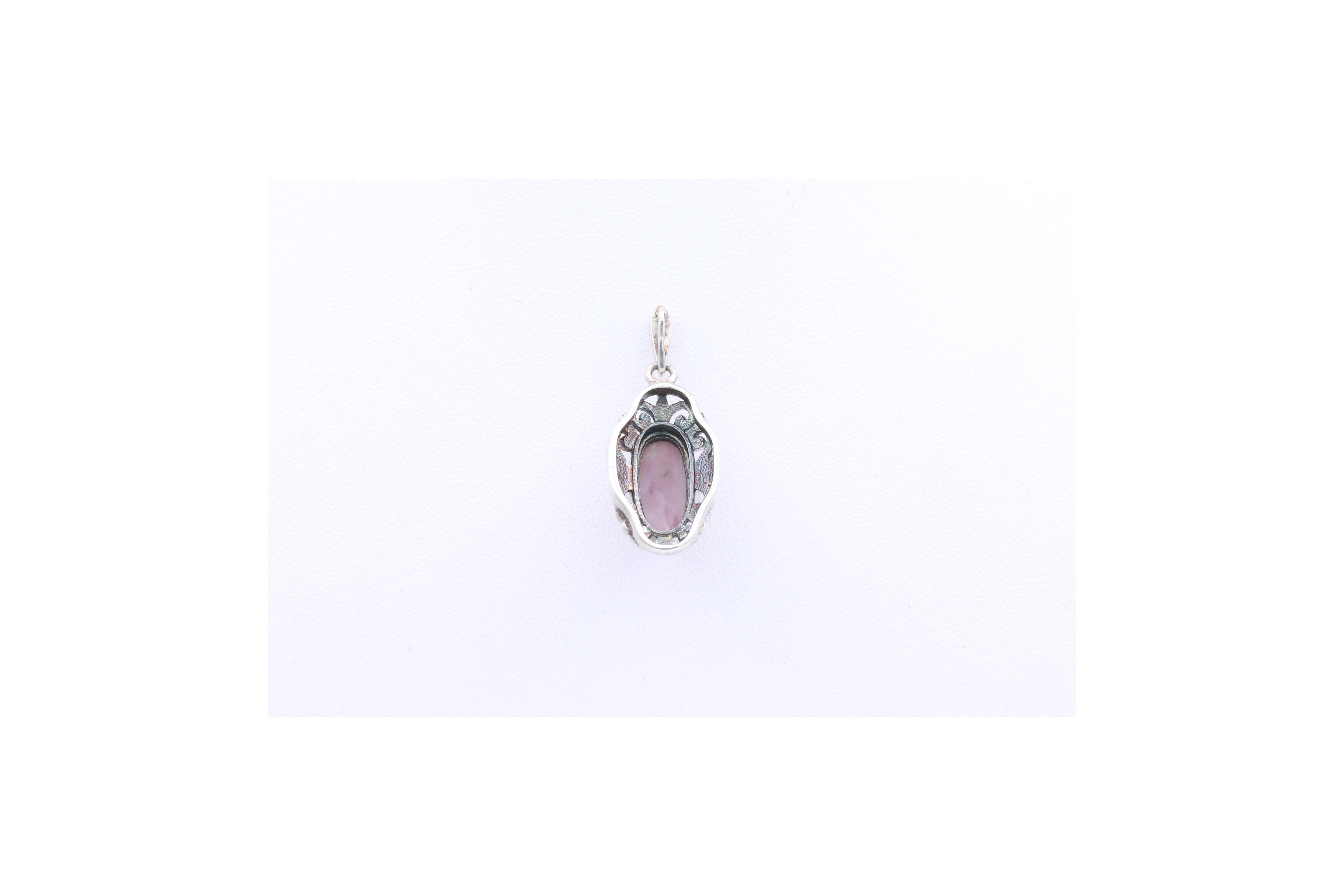 Pendentif contemporain en argent serti d'améthyste - 6