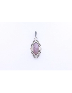 Pendentif contemporain en argent serti d'améthyste - 1