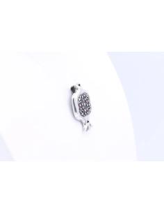 Pendentif contemporain en argent serti de rubis - 4