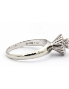 Bague contemporaine en or blanc 18 carats sertie de diamants - 7