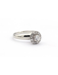 Bague contemporaine en or blanc 18 carats sertie de diamants - 6