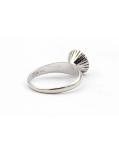 Bague contemporaine en or blanc 18 carats sertie de diamants - 5