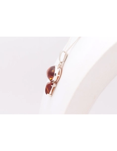 Pendentif Contemporain en argent 925 serti d'ambre - 3
