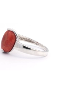Bague Contemporaine en argent 925 serti de corail - 7