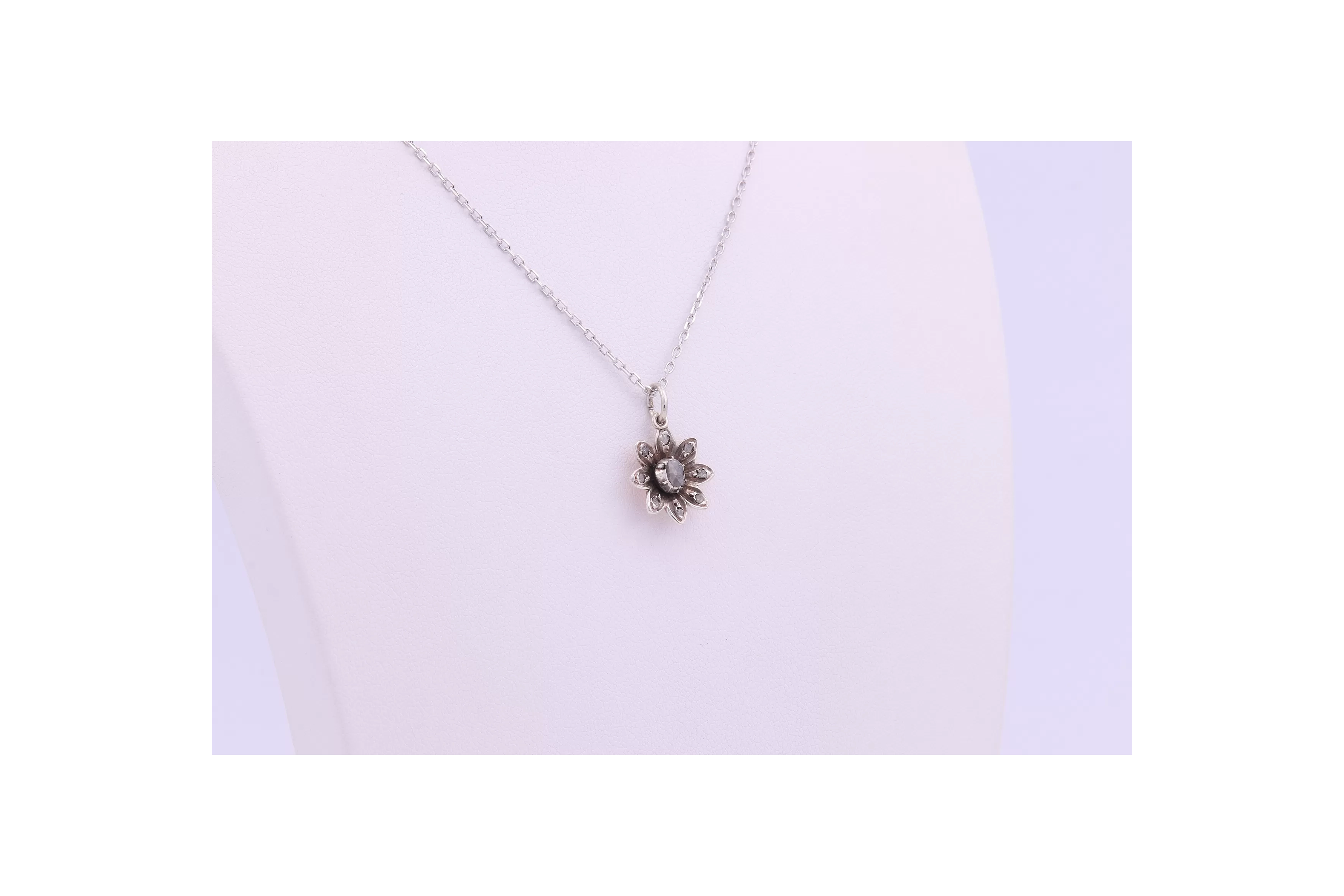 Pendentif Napoléon III en argent serti de diamants - 5