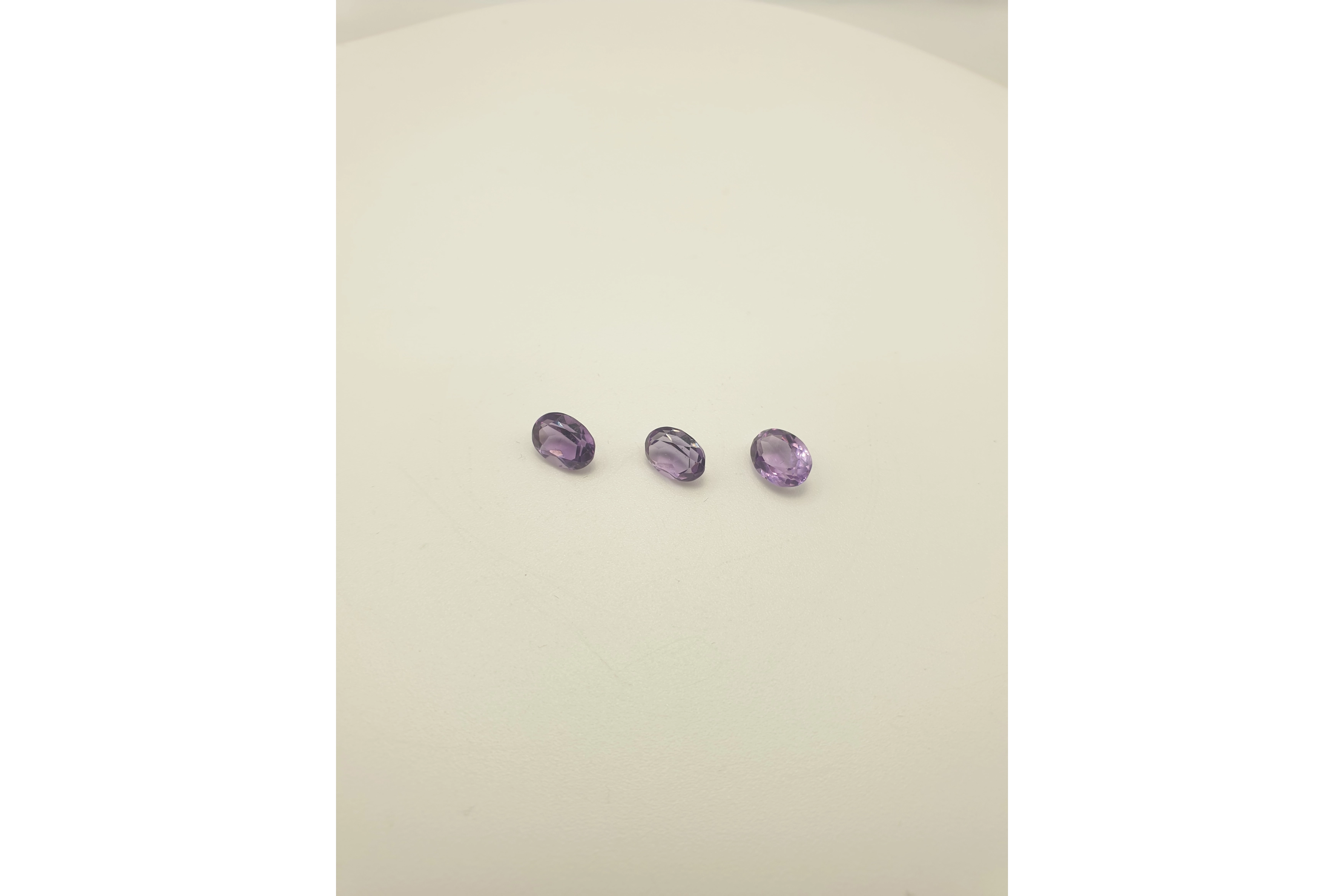 Lot de 3 Quartz variété améthyste 3.50 ct - - 2