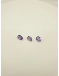 Lot de 3 Quartz variété améthyste 3.50 ct - - 2
