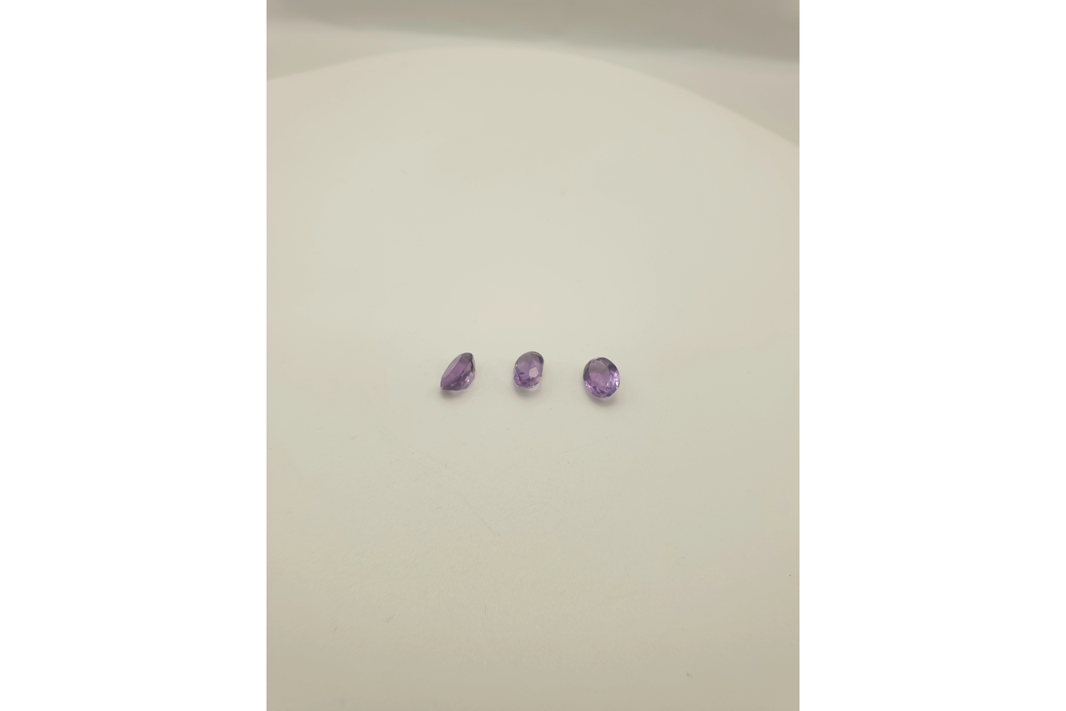 Lot de 3 Quartz variété améthyste 3.50 ct - - 3