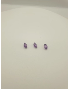 Lot de 3 Quartz variété améthyste 3.50 ct - - 6