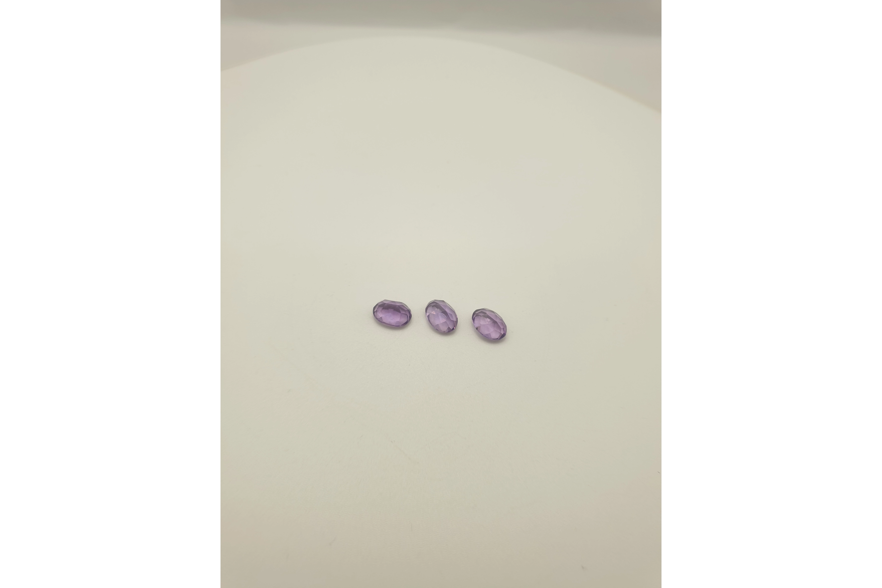 Lot de 3 Quartz variété améthyste 3.50 ct - - 9