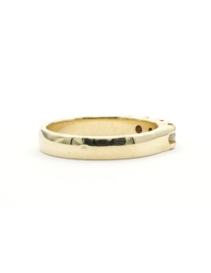 Bague contemporaine en or jaune 18 carats sertie de diamants "taille" brillant (+- 0.27ct) - - 5