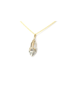 Pendentif Art Déco en or jaune et blanc 18 carats serti de strass - 2