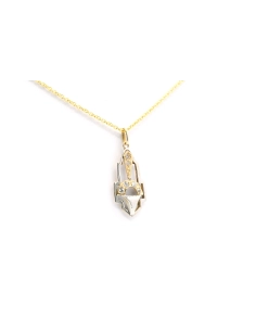 Pendentif Art Déco en or jaune et blanc 18 carats serti de strass - 3