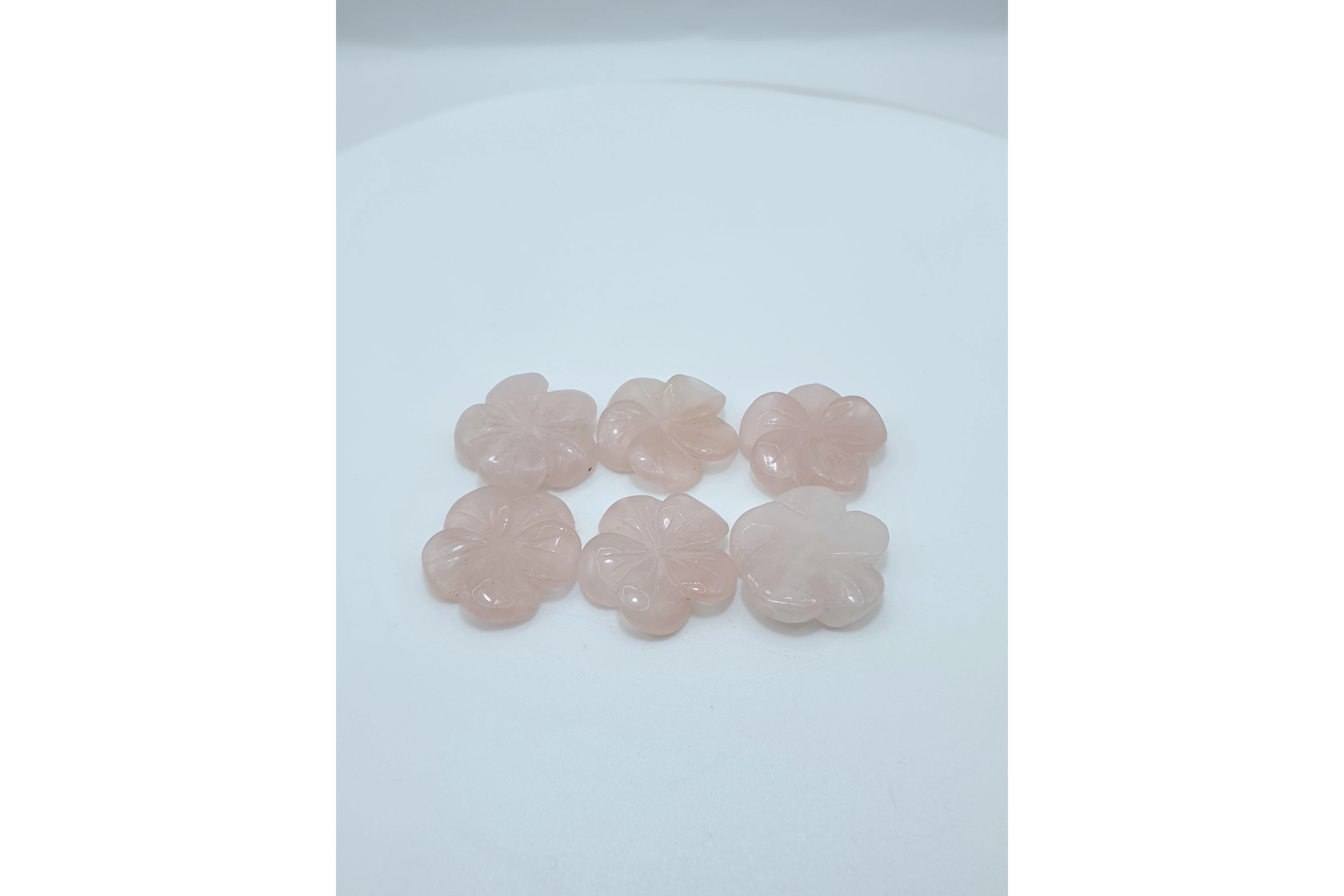 Lot de fleurs en quartz rose de 82.55 ct - 1