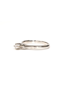 Bague Années 70 en or blanc 18 carats sertie d'un diamant "taille" brillant (+-0.08ct) - 2