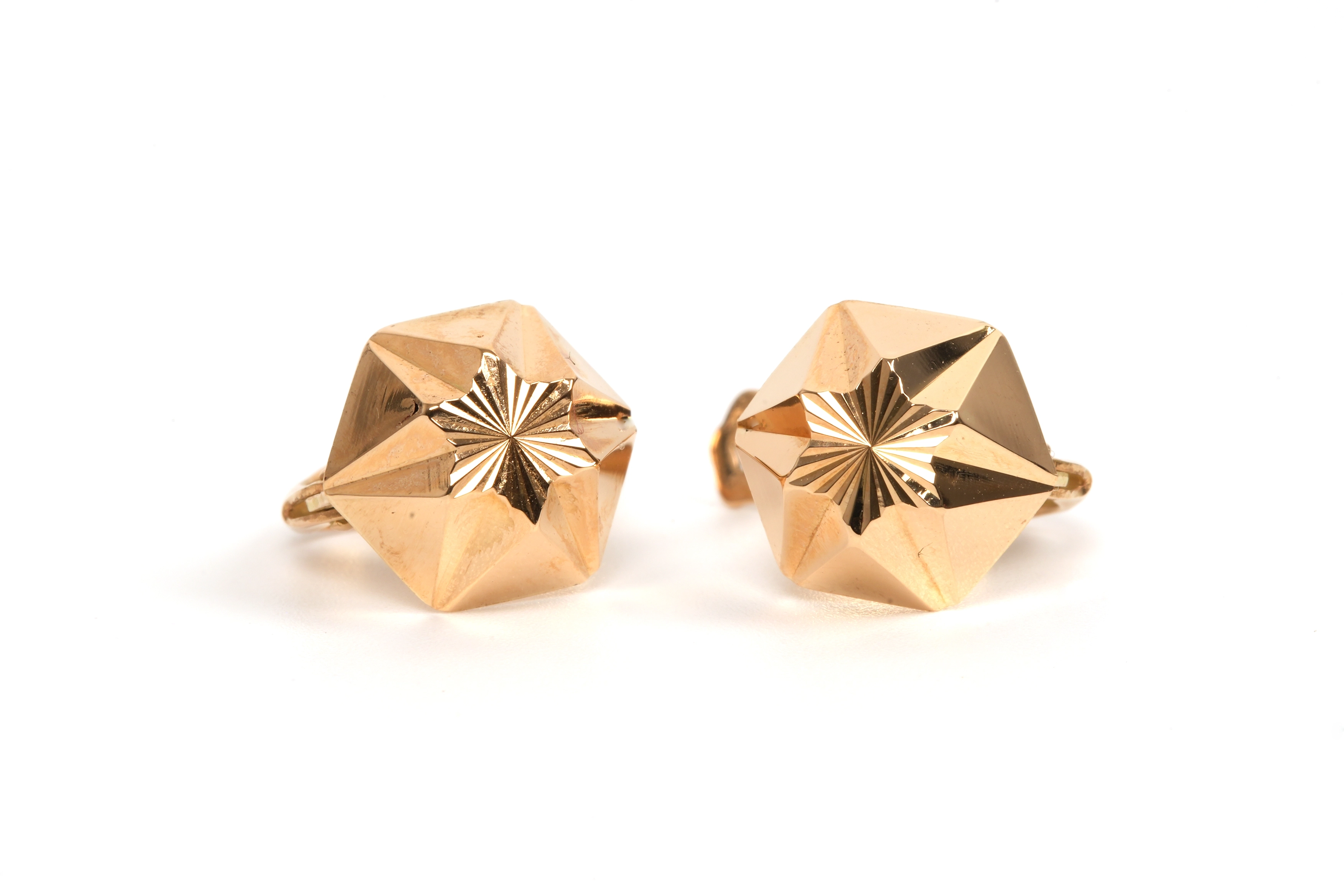 Boucles d'oreilles Art Déco en or jaune 18 carats - 1