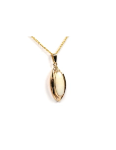 Pendentif Années 70 en or jaune 18 carats serti d'une opale - 3