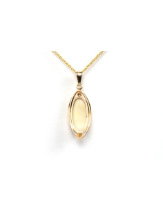 Pendentif Années 70 en or jaune 18 carats serti d'une opale - 4