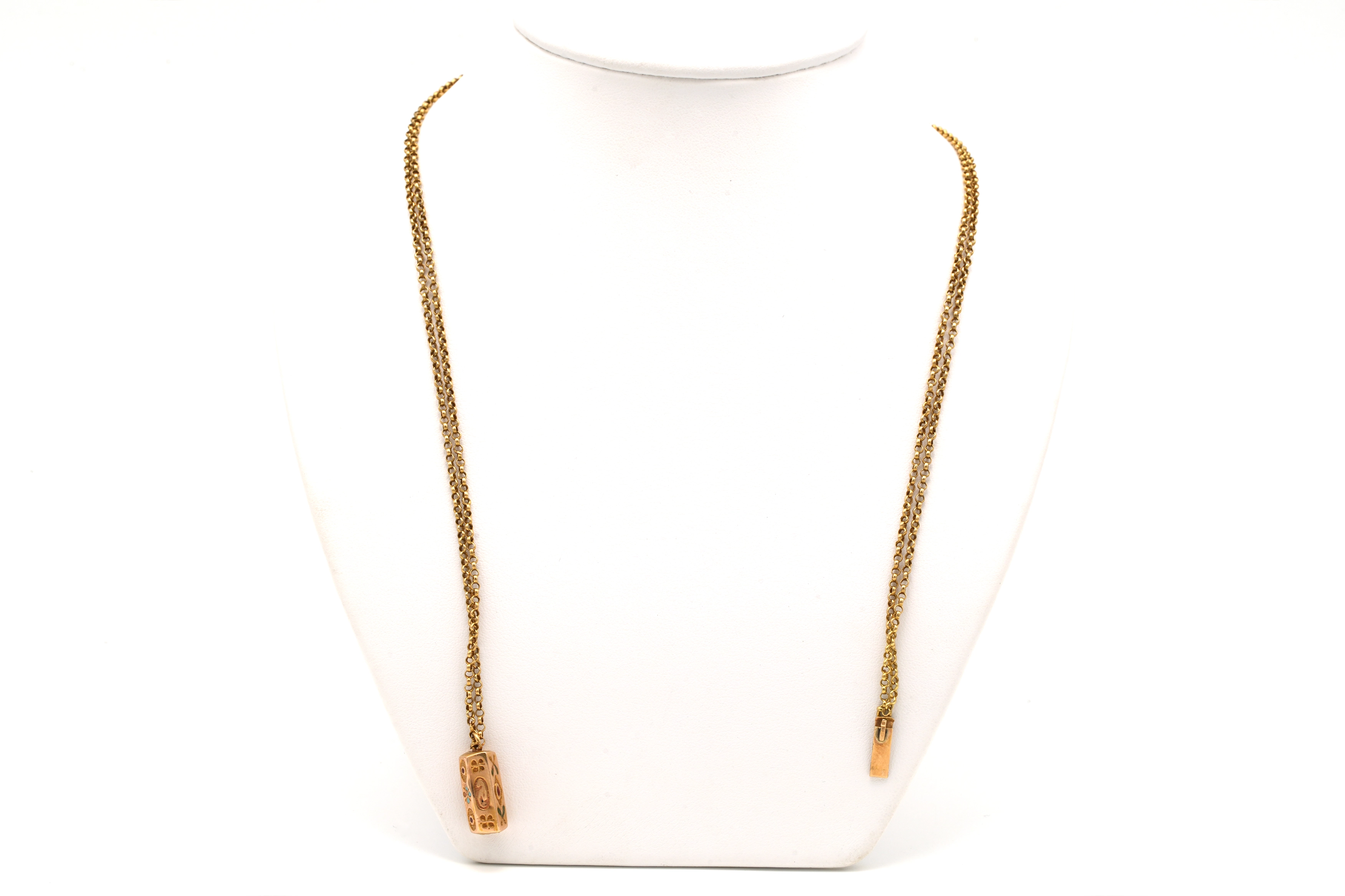 Collier Napoléon III en or jaune 18 carats et diamants "taille" rose - 6