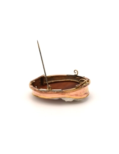 Pendentif - Broche Napoléon III en or jaune 18 carats serti d'un camée - 6