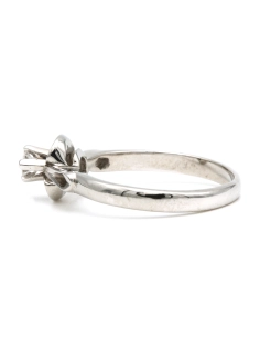 Solitaire Art Déco en or blanc 18 carats serti d'un diamant "taille" brillant (+-0.08ct) - - 3
