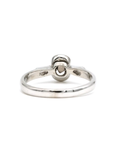 Solitaire Art Déco en or blanc 18 carats serti d'un diamant "taille" brillant (+-0.08ct) - - 4