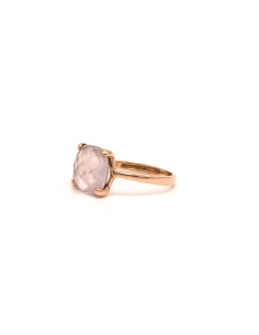 Bague contemporaine en or rose 18 carats sertie d'un quartz - 2
