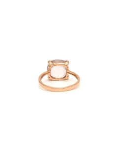 Bague contemporaine en or rose 18 carats sertie d'un quartz - 4