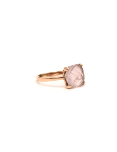 Bague contemporaine en or rose 18 carats sertie d'un quartz - 6