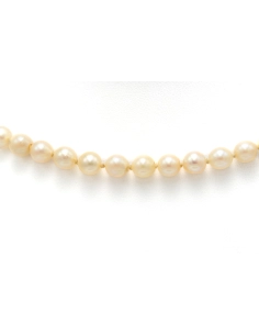 Collier Années 70 en or blanc 18 carats, perles et rubis - 8
