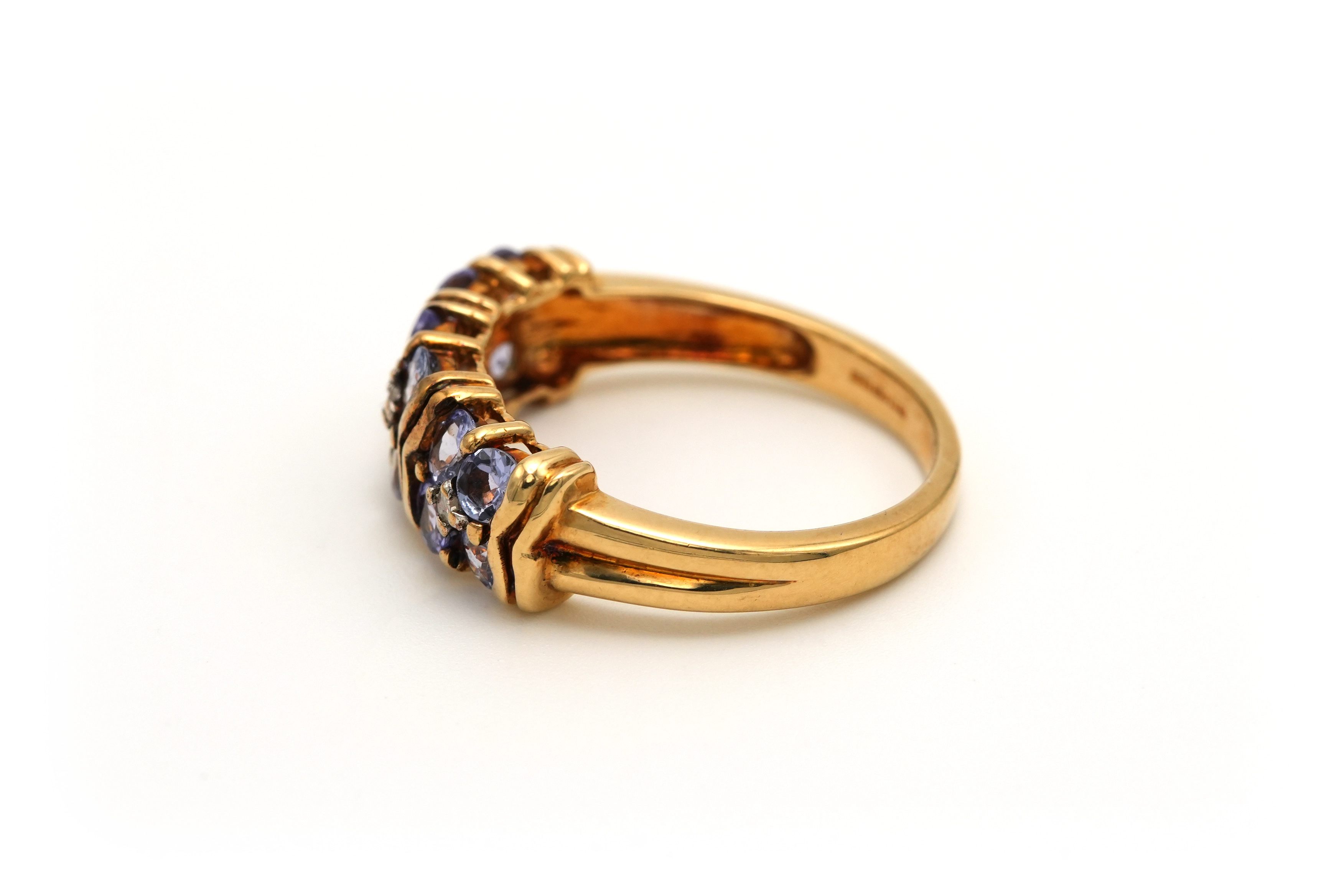 Bague contemporaine en or jaune 9 carats sertie de tanzanite - - 3