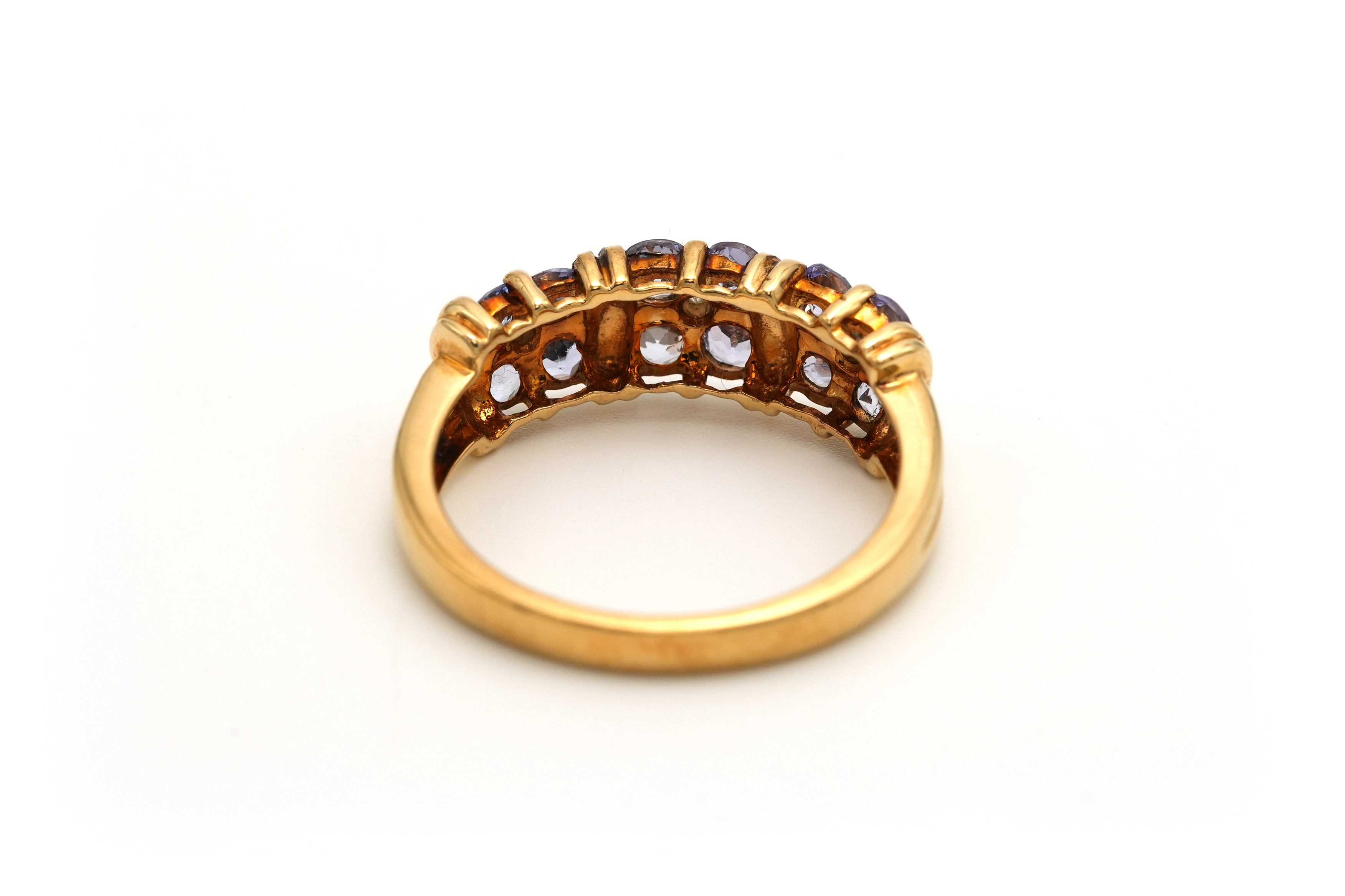 Bague contemporaine en or jaune 9 carats sertie de tanzanite - - 4