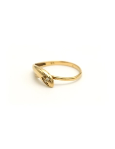 Bague contemporaine en or jaune 9 carats sertie de diamants - - 2