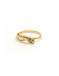 Bague contemporaine en or jaune 9 carats sertie de diamants - - 1