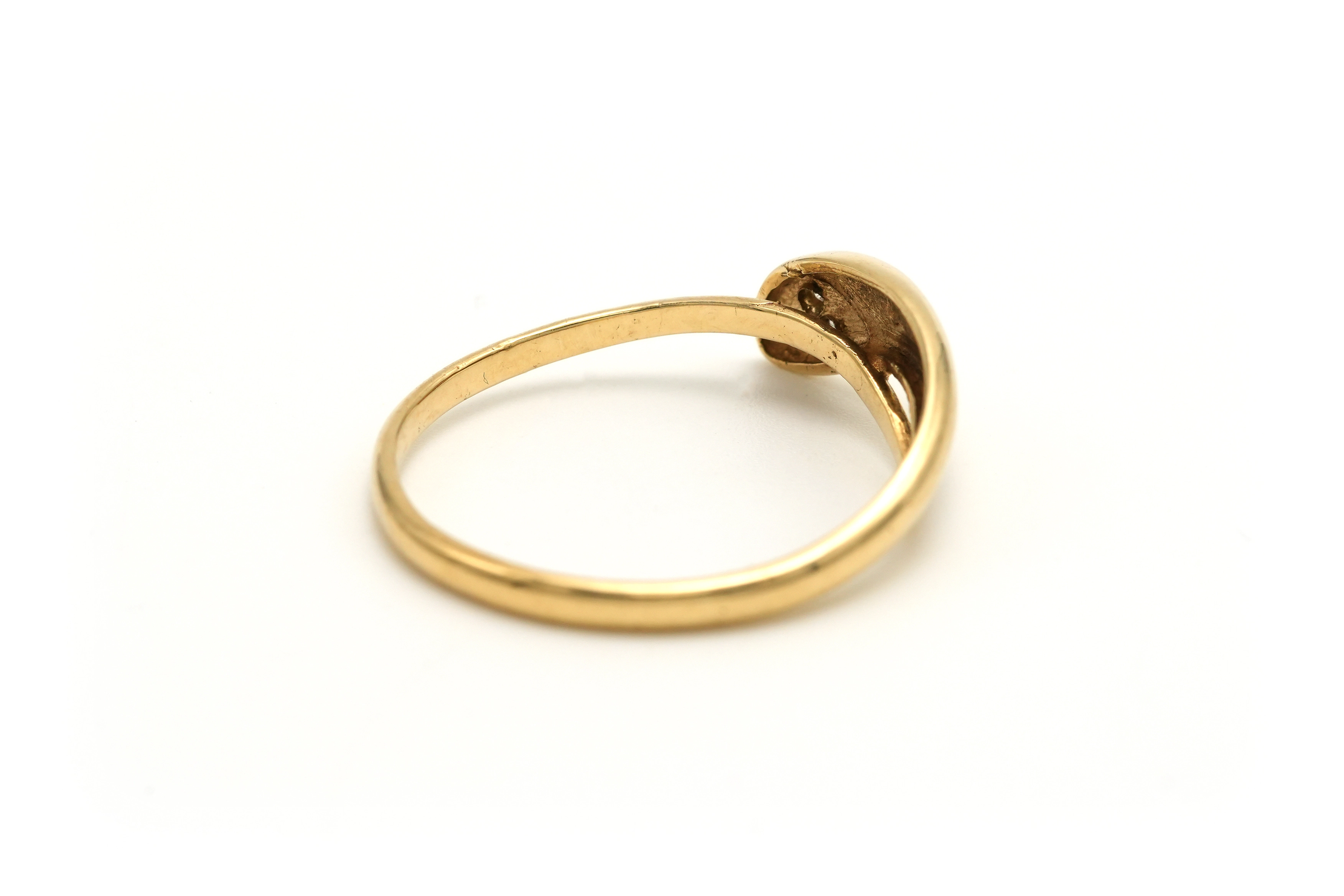 Bague contemporaine en or jaune 9 carats sertie de diamants - - 5