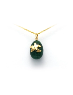 Pendentif contemporain en or jaune 18 carats serti d'une aventurine - 1
