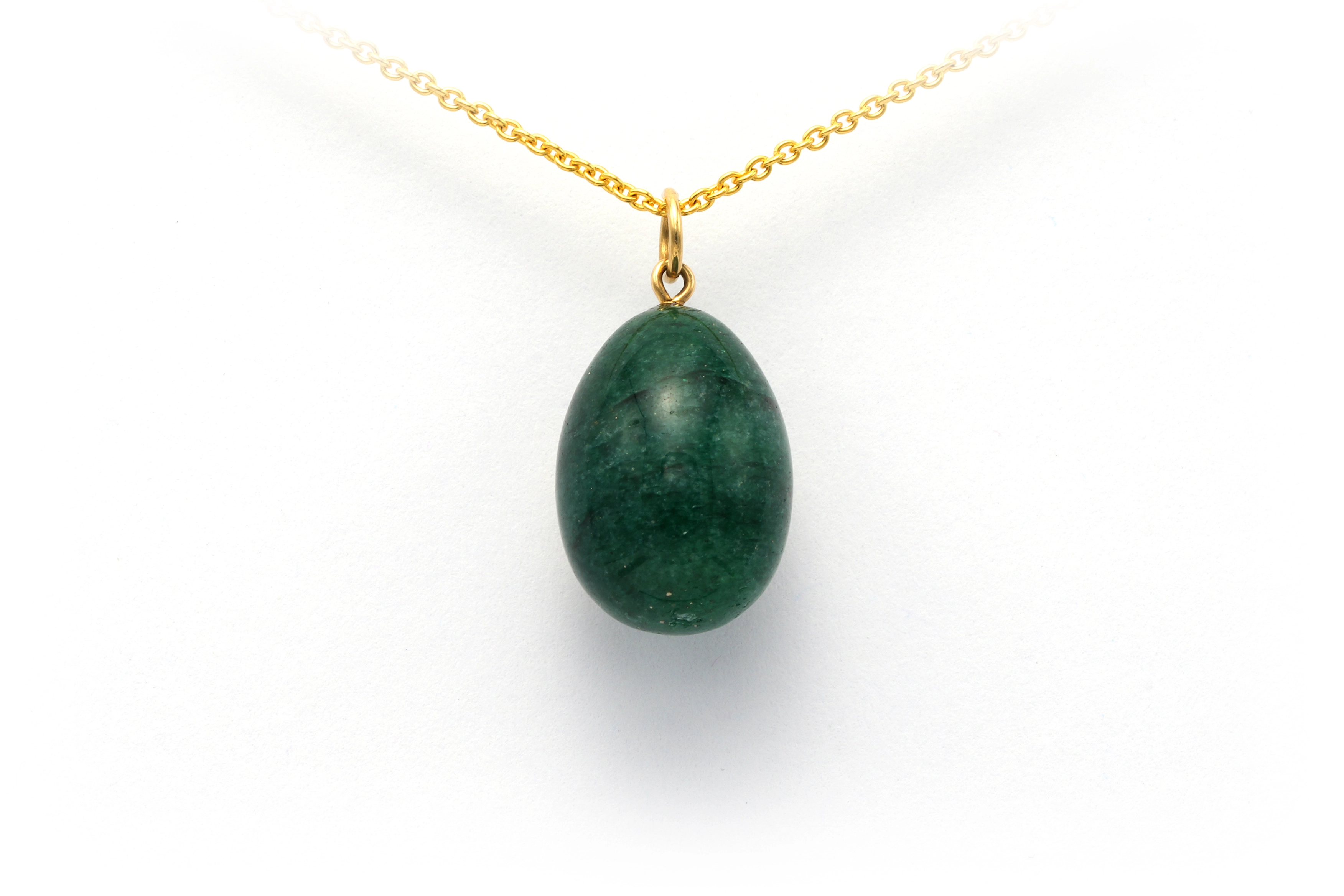Pendentif contemporain en or jaune 18 carats serti d'une aventurine - 4