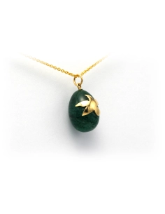 Pendentif contemporain en or jaune 18 carats serti d'une aventurine - 3