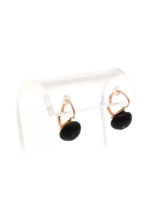 Boucles d'oreilles Napoléon III en or rose 18 carats serties de jais - 6