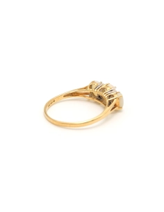 Bague contemporaine en or jaune 9 carats sertie d'opales et de diamants - - 5