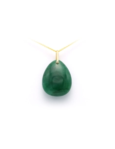 Pendentif contemporain en or jaune 18 carats et aventurine - 1