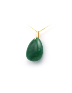 Pendentif contemporain en or jaune 18 carats et aventurine - 2