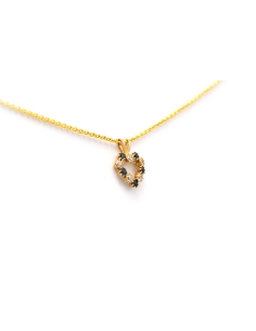 Pendentif contemporain en or jaune 9 carats serti de saphirs naturels et de zirconiums - 3