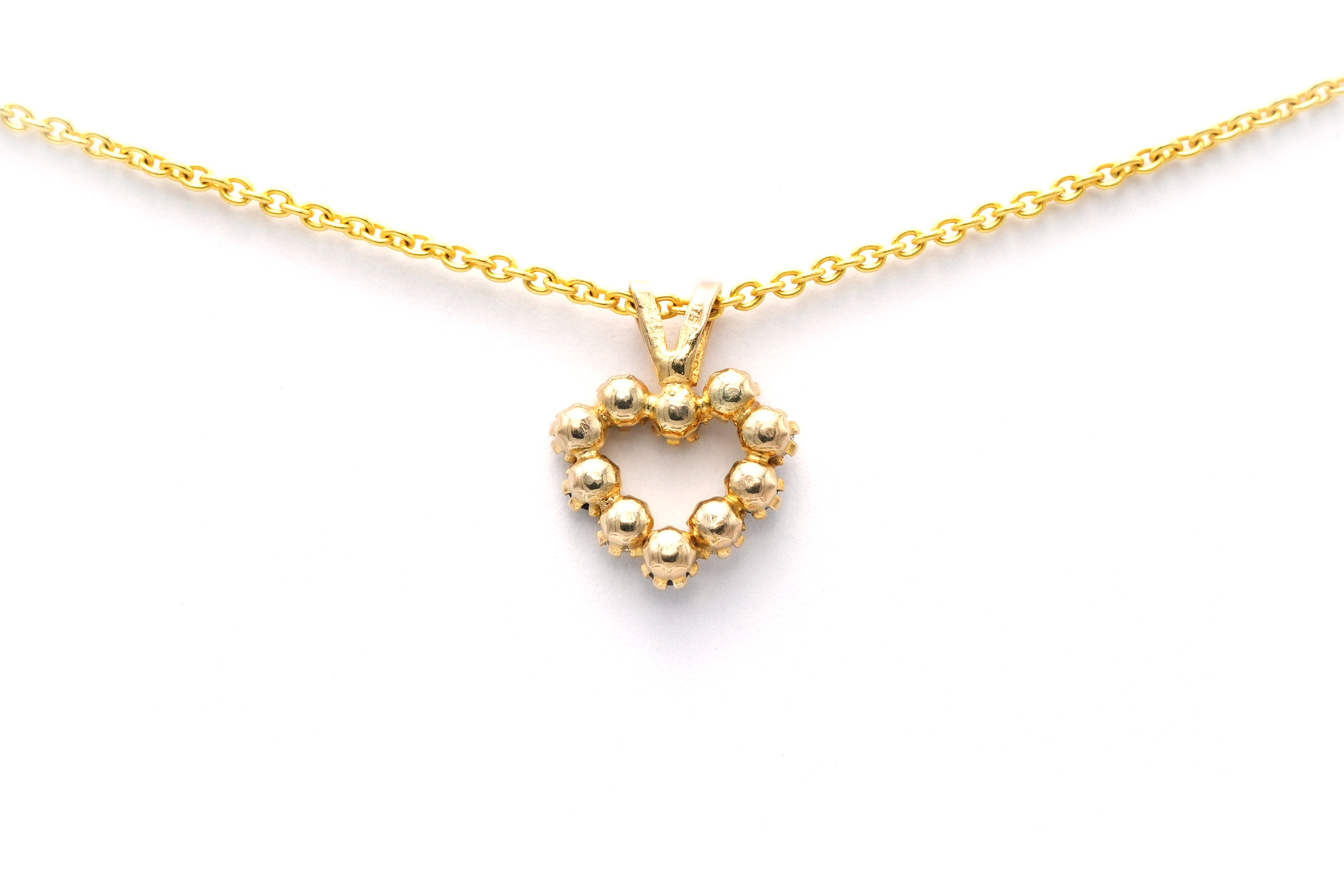 Pendentif contemporain en or jaune 9 carats serti de saphirs naturels et de zirconiums - 4