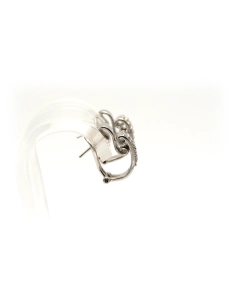 Boucles d'oreilles contemporaines en or blanc 18 carats serties de diamants - 6