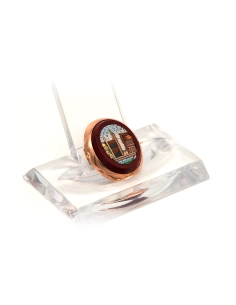 Broche Années 50 en or rose 18 carats et micro-mosaïque - - 6