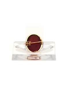 Broche Années 50 en or rose 18 carats et micro-mosaïque - - 4