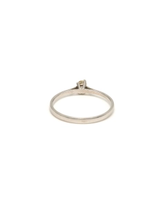 Bague contemporaine en or blanc 18 carats sertie d'un diamant (0.07 carat) - 4
