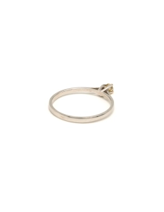 Bague contemporaine en or blanc 18 carats sertie d'un diamant (0.07 carat) - 5