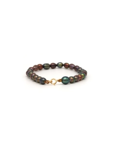 Bracelet contemporain en or jaune 18 carats et perles - - 4